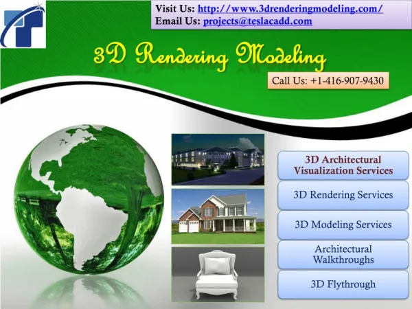 3D Rendering Modeling delivers 3D Visualization Services