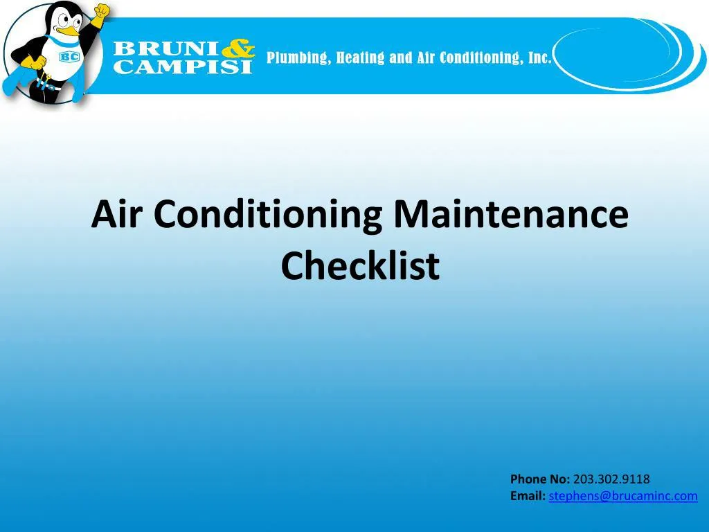 air conditioning maintenance checklist