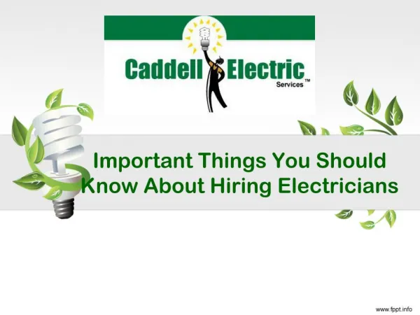 Important Things You Should Know About Hiring Electricians