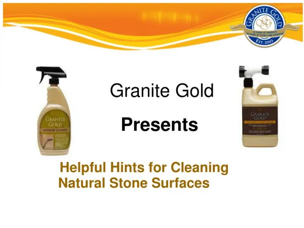 Helpful Hints for Cleaning Natural Stone Surfaces
