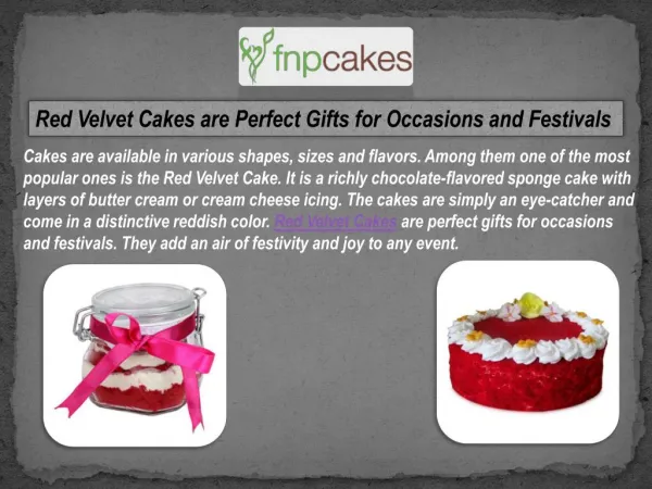 Buy and send red velvet cake online from FNP Cakes