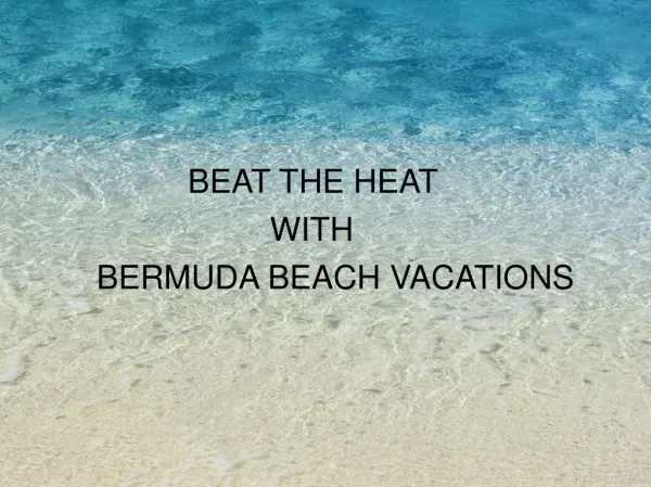 Beat the heat with Bermuda Beach hotels