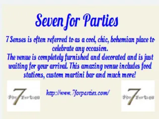 Dallas Wedding Venue | Seven for Parties - slide 1