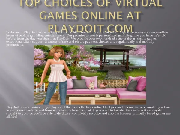 Top Choices Of Virtual Games Online at Playdoit.com