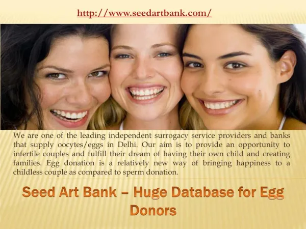 Seed Art Bank - Huge database for Egg donors
