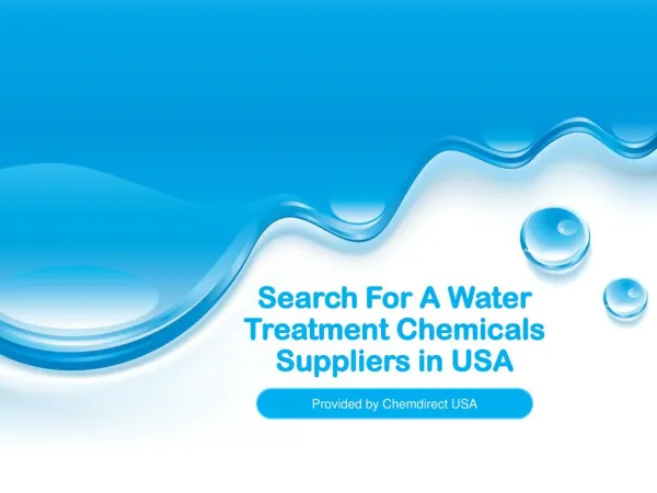 Search For A Water Treatment Chemicals Suppliers in USA