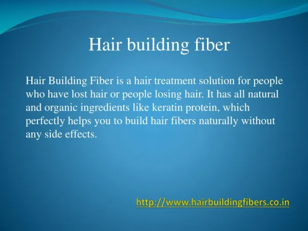 Hair building fiber