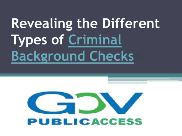 Revealing the Different Types of Criminal Background Checks