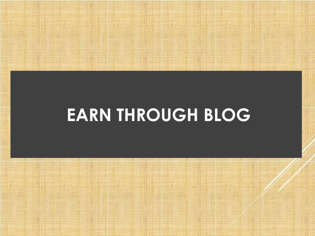 earn through blog