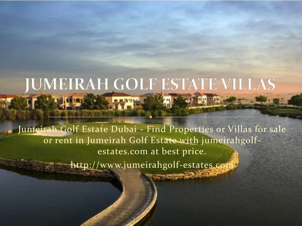 jumeirah golf estate villas