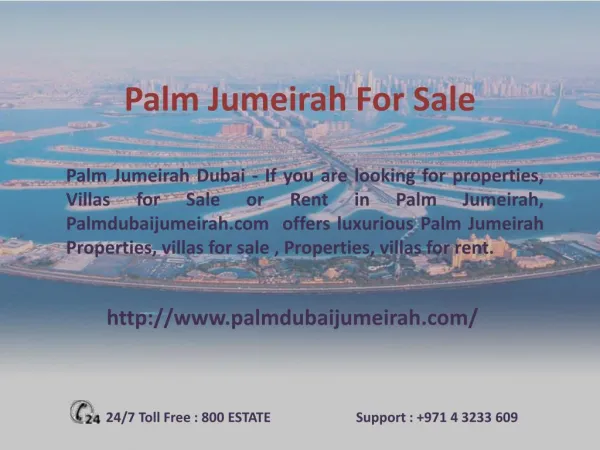 Palm Jumeirah Properties for Sale