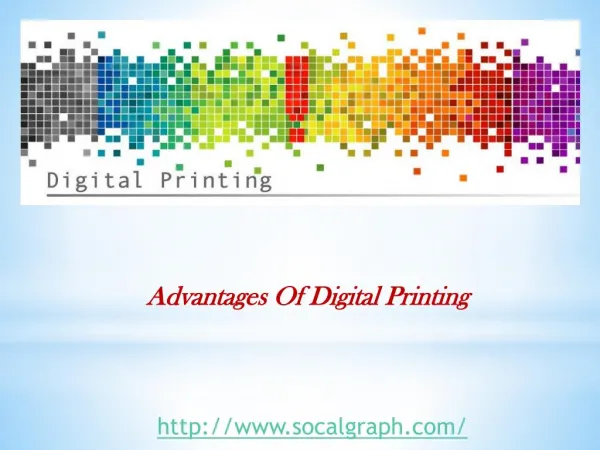 Advantages Of Digital Printing