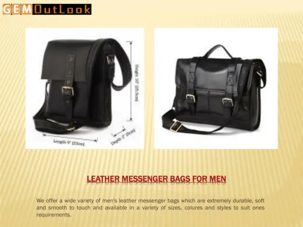 Leather messenger bags for men