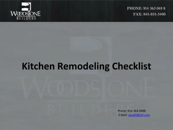 Kitchen Remodeling Checklist