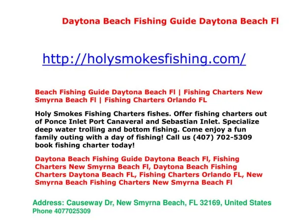 Daytona Beach Fishing Guide Daytona Beach Fl, Fishing Charte