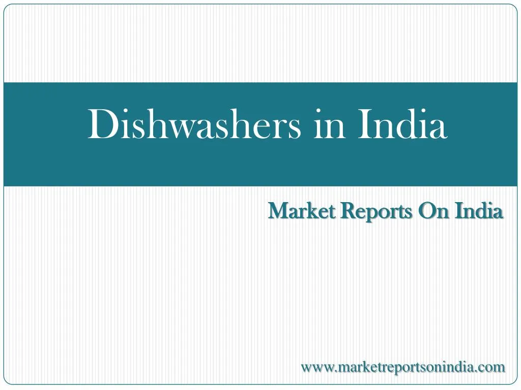 dishwashers in india