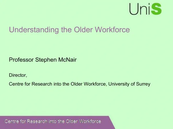 Understanding the Older Workforce