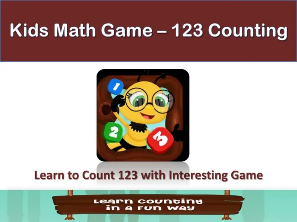 Kids Math Game - 123 Counting