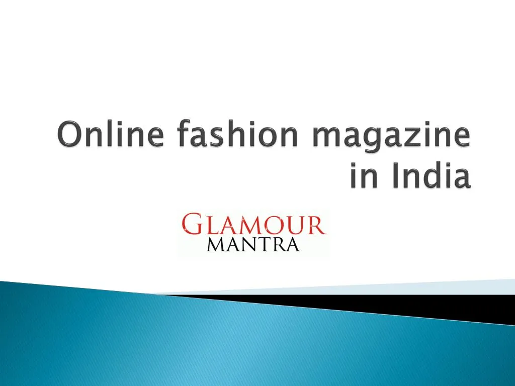 online fashion magazine in india