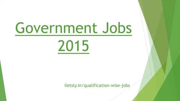 Government Jobs 2015