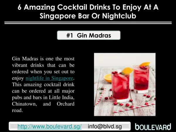 6 amazing cocktail drinks to enjoy at a Singapore bar or nig