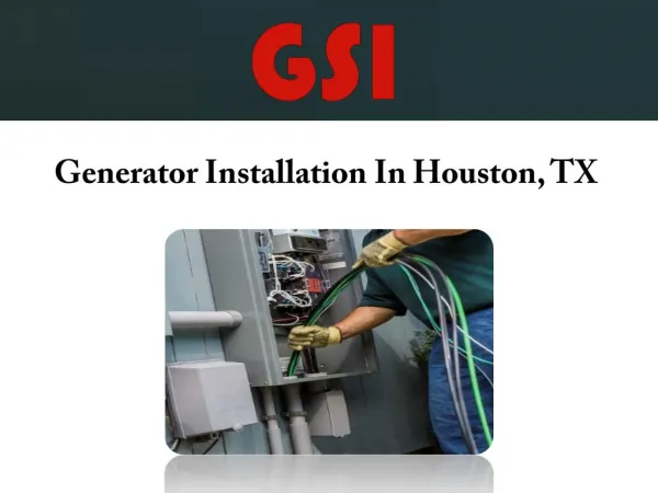Generator Installation In Houston, TX