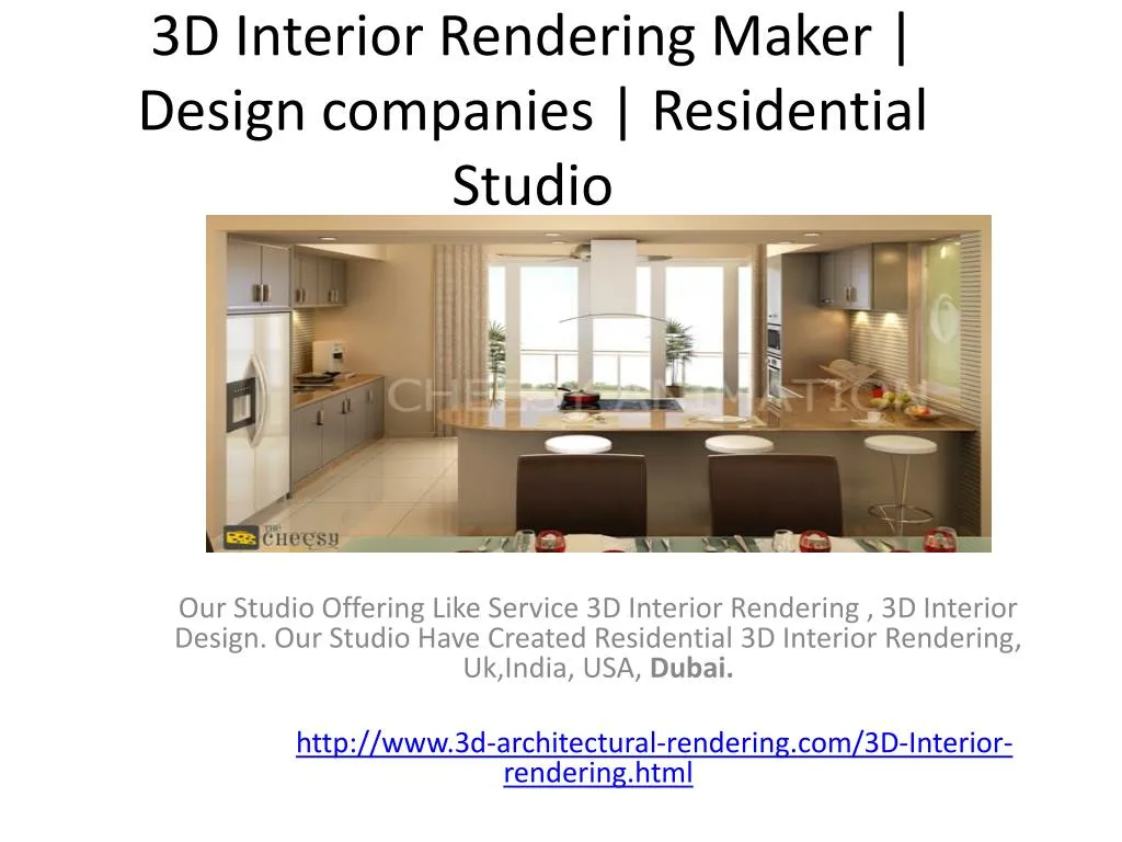 3d interior rendering maker design companies residential studio