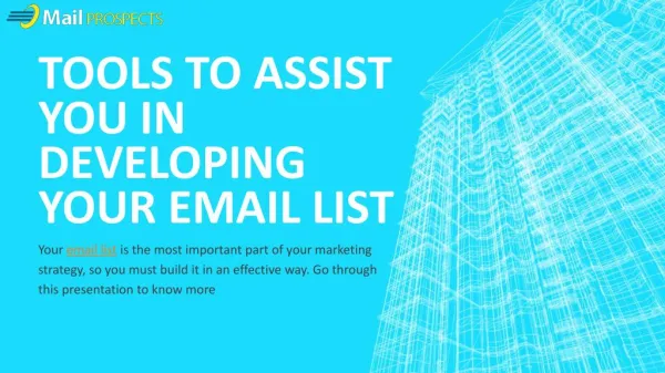 Tools to Assist you in Developing Your Email List