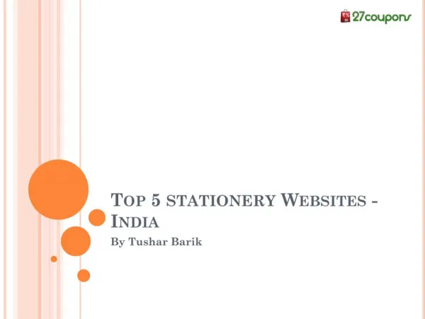 Top 5 Stationery Websites in India
