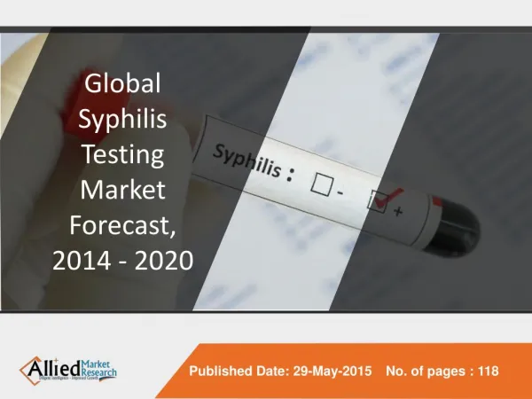 Syphilis Testing Market Global Market Analysis, 2014-2020