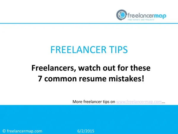 Freelancers, watch out for these 7 common resume mistakes!