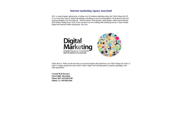 Internet marketing Agency maryland – coastalwebservices.com