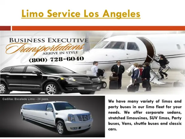 Limo Service In Los Angeles CA