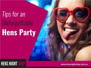 Hens Party Tips - slide 1