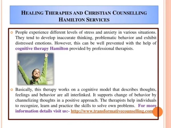 Healing Therapies and Christian Counselling Hamilton Service
