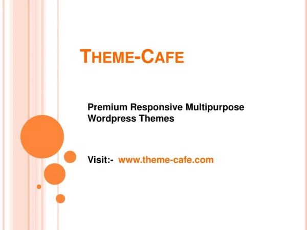 Responsive Multipurpose Wordpress Theme