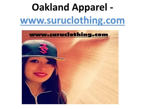 Oakland Apparel - www.suruclothing.com