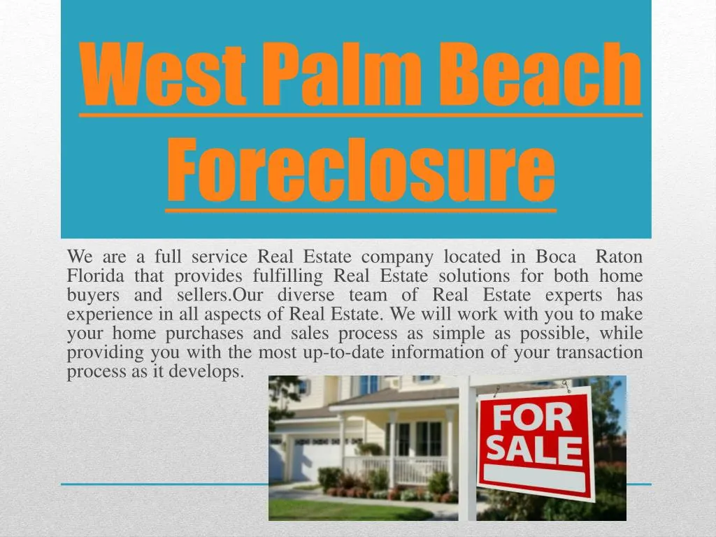 west palm beach foreclosure