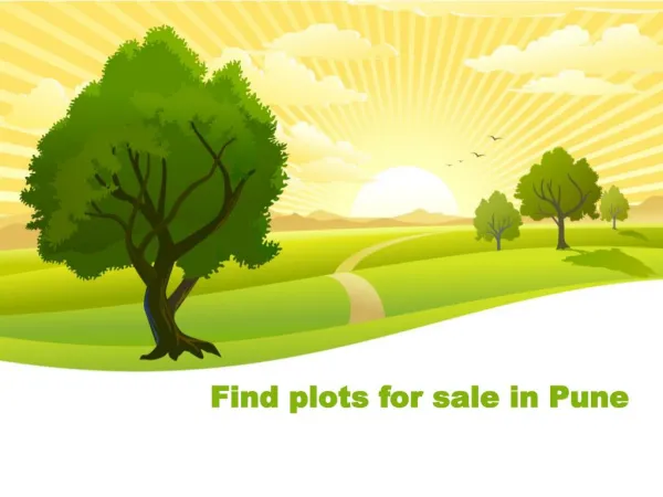 Find plots for sale in Pune