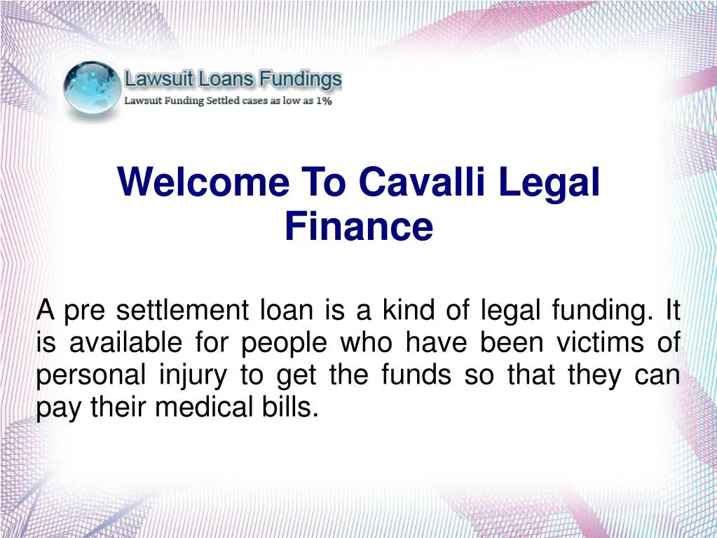 welcome to cavalli legal finance