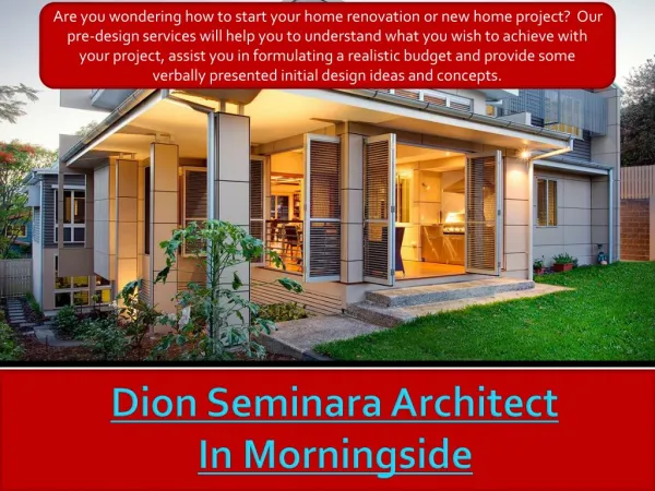 Dion Seminara Architect in Morningside