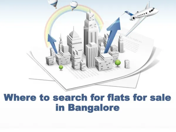 Where to search for flats for sale in Bangalore