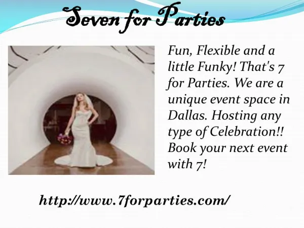 Dallas Wedding Venue | Seven for Parties
