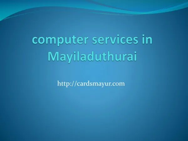 computer services in Mayiladuthurai
