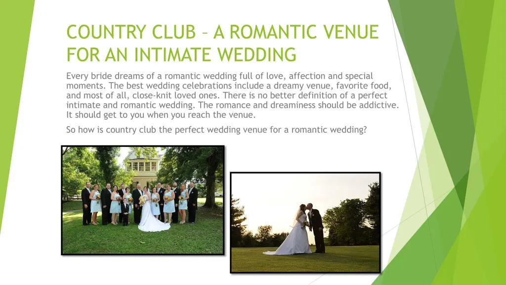 country club a romantic venue for an intimate wedding