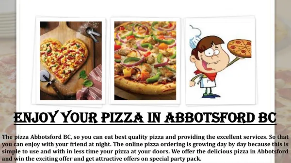 Pizza delivery abbotsford