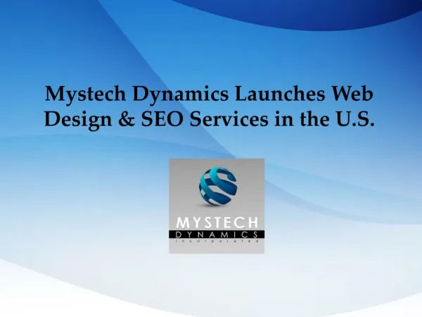 Mystech Dynamics Launches Web Design & SEO Services in the U