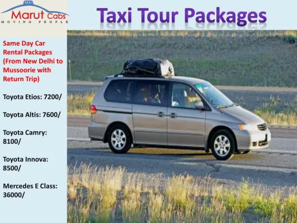 Taxi Tour Packages India, Car Rental Packages for Mussoorie
