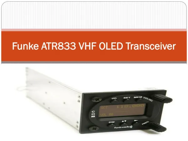 Funke ATR833 VHF OLED Transceiver