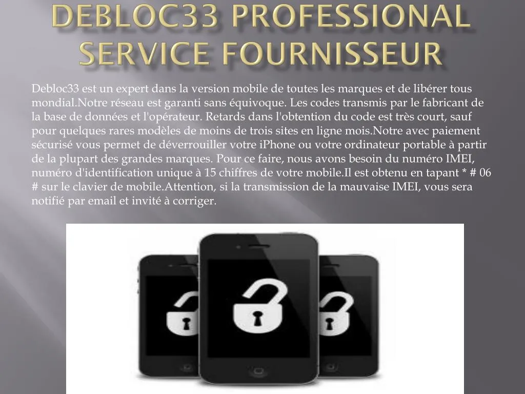 debloc33 professional service fournisseur